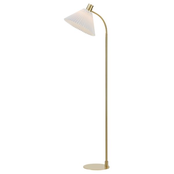 Lampa podłogowa Markslojd 108569 Mira Floor 1l Brushed Brass/white