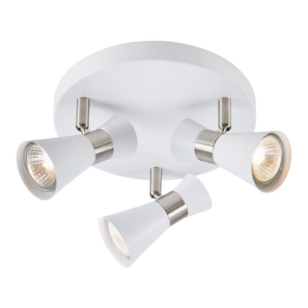 Спот Markslojd 108628 Folie Ceiling Round 3l White/satin Nickel