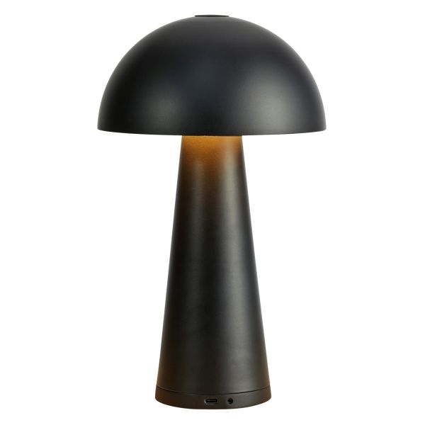 Lampa stołowa Markslojd 108655 Fungi Rechargeable Table Matt Black B/o