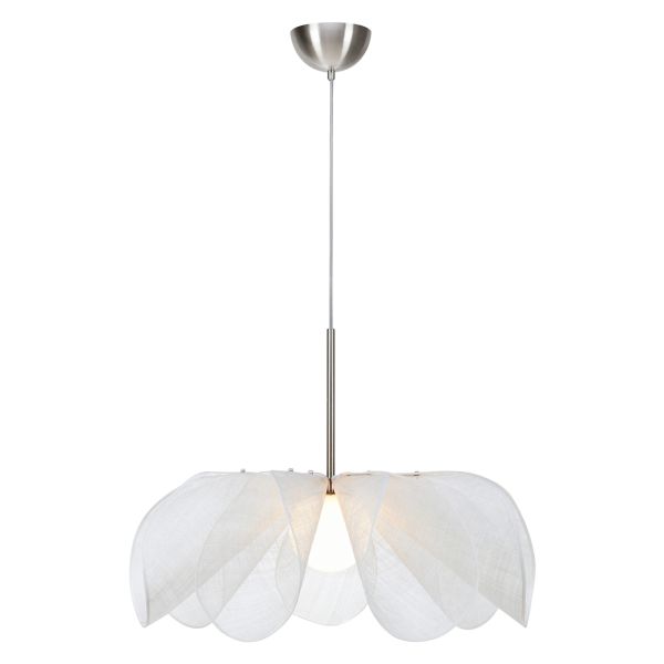 Підвісний світильник Markslojd 108818 STYRKA Pendant 1L 75cm Satin Nickel/White