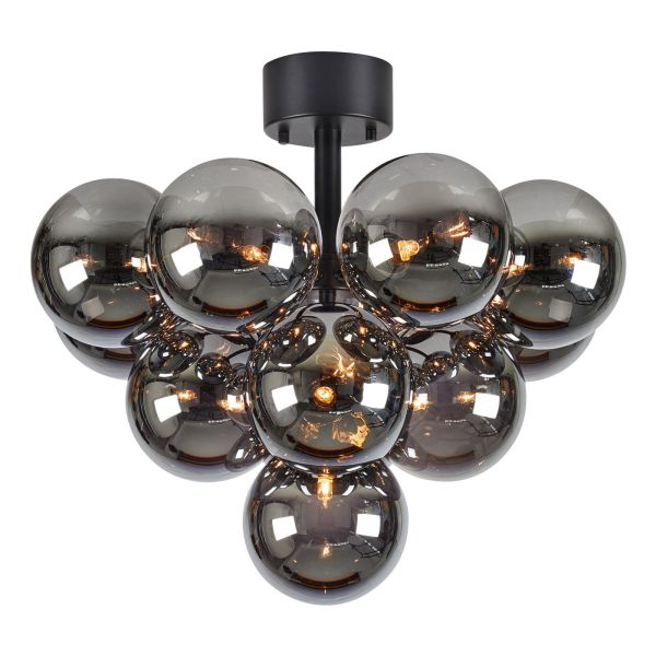 Żyrandol Markslojd 108845 MERLOT Plafond 13L Matt Black/Smoke