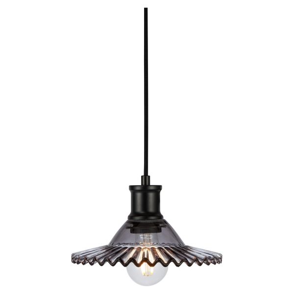 Lampa wisząca Markslojd 108854 NOVIA Pendant 1L Black/Smoke