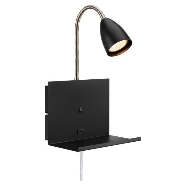 Kinkiet Markslojd 108855 CUARTO Wall 1L Black