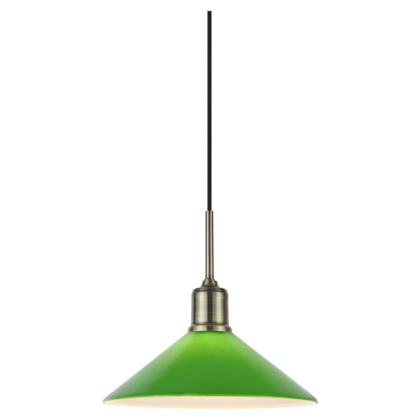 Lampa wisząca Markslojd 108868 VELA Pendant 1L Antique Brass/Green