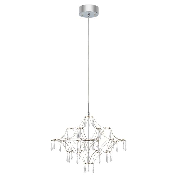 Żyrandol Markslojd 108869 EFESOS Chandelier 60cm Steel/Clear