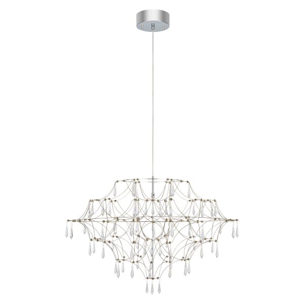Żyrandol Markslojd 108870 EFESOS Chandelier 80cm Steel/Clear