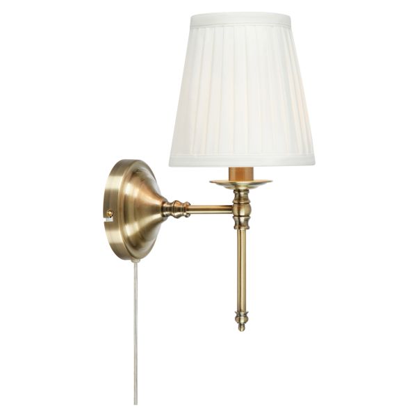 Kinkiet Markslojd 108968 MANOR Wall 1L White/Antique Brass