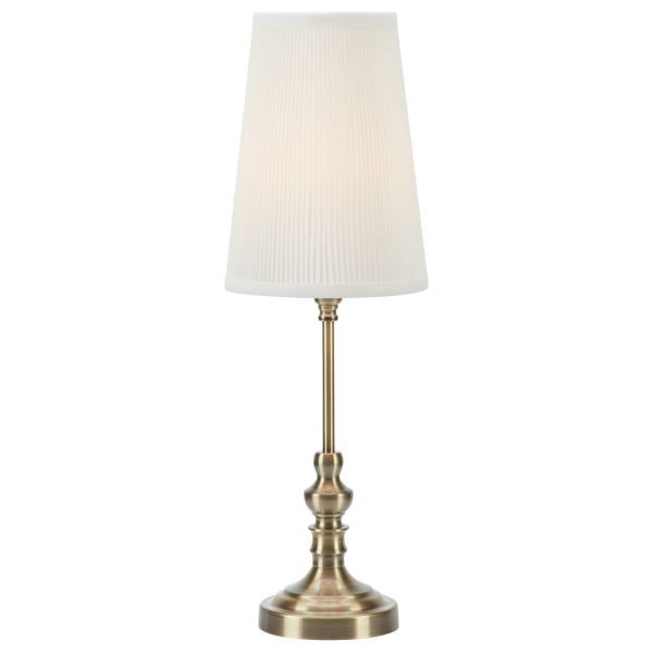 Lampa stołowa Markslojd 108969 NOBLE Table 1L 56cm Offwhite/Antique Brass