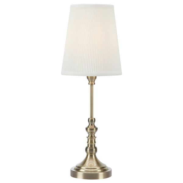 Lampa stołowa Markslojd 108970 NOBLE Table 1L 66cm Offwhite/Antique Brass