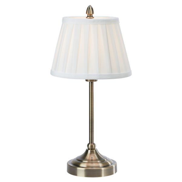 Lampa stołowa Markslojd 108973 OXFORD Table 1L Offwhite/Antique  Brass