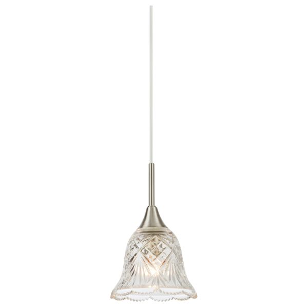 Lampa wisząca Markslojd 109012 LUNA Pendant 1L Clear/Satin Nickel
