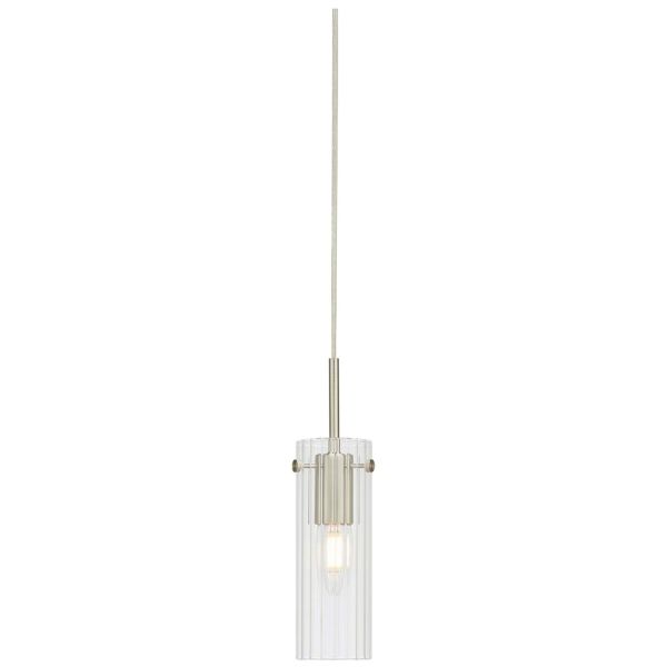 Lampa wisząca Markslojd 109013 TIBIA Pendant 1L Clear/Satin Nickel