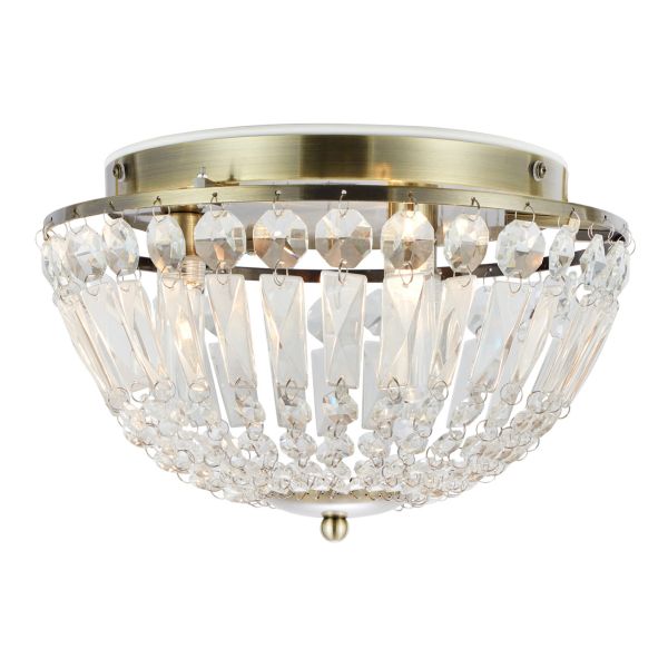 Люстра Markslojd 109031 ESTELLE Ceiling 3L Antique Brass/Mc IP44