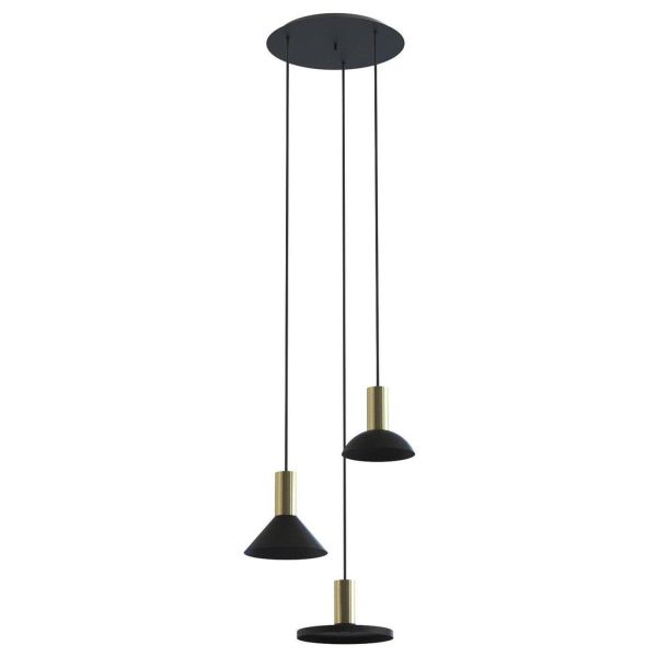 Lampa wisząca Nowodvorski 8030 Hermanos III Black/Solid Brass