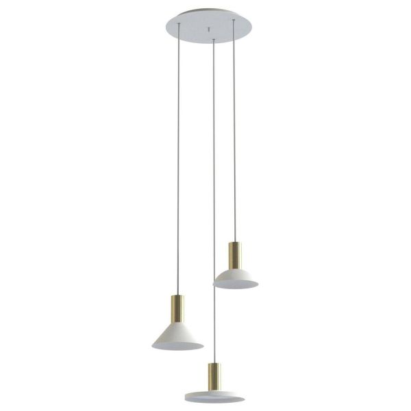 Lampa wisząca Nowodvorski 8031 Hermanos III White/Solid Brass