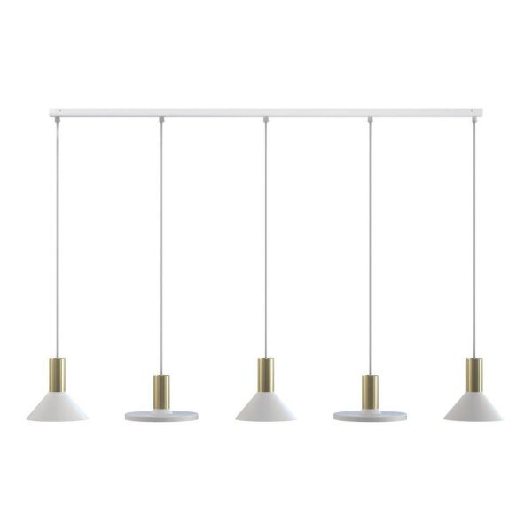 Lampa wisząca Nowodvorski 8033 Hermanos V White/Solid Brass