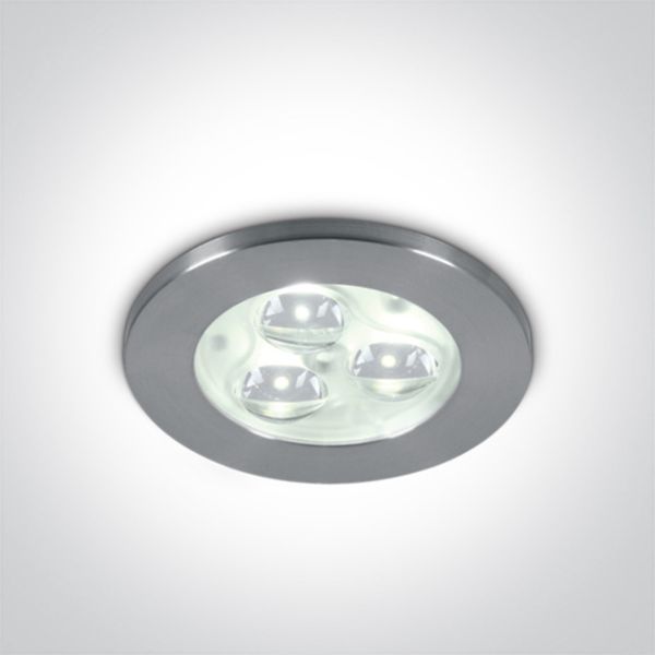 Oprawa punktówa One Light 10103N/AL/W/35 3W LED Glass Lens Aluminium