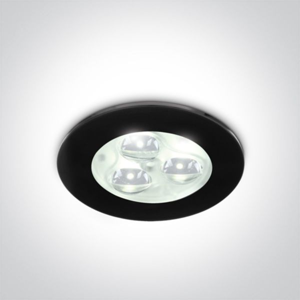 Oprawa punktówa One Light 10103N/B/W/35 3W LED Glass Lens Aluminium