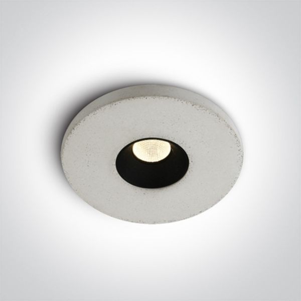 Точковий світильник One Light 10104M/W The Cement Look Recessed Cement + black reflector