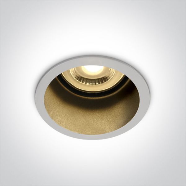 Точковий світильник One Light 10105D8/W/B Semi Trimless Dark Light Aluminium