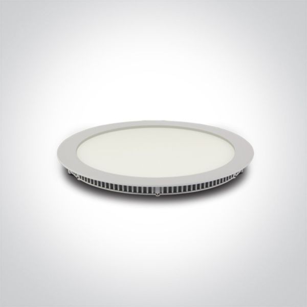 Стельовий світильник One Light 10130FA/W/D The 18-30W Round Recessed Panels Die cast