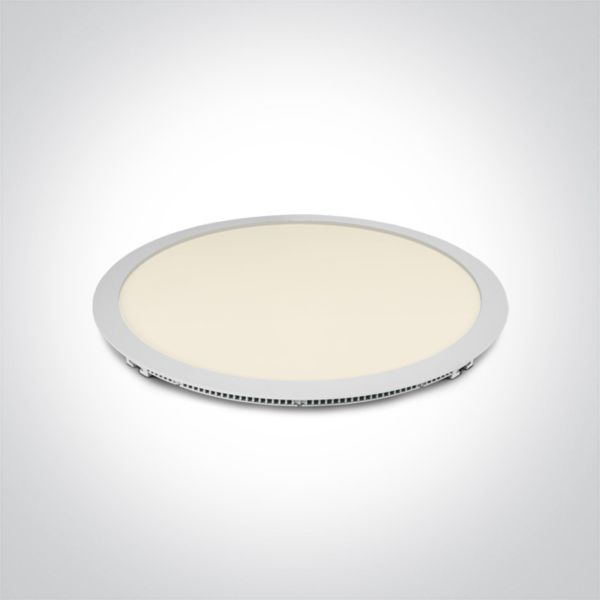 Plafon sufitowy One Light 10140F/W/C The 40-48W Round Recessed Panels Die Cast
