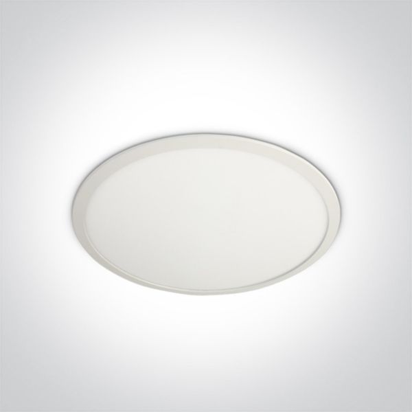 Стельовий світильник One Light 10148P/W/D The 40-48W Round Recessed Panels Die Cast