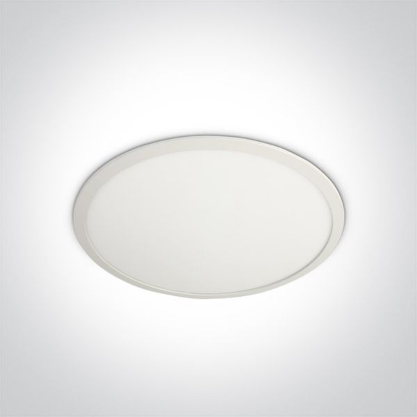 Plafon sufitowy One Light 10148P/W/D The 40-48W Round Recessed Panels Die Cast