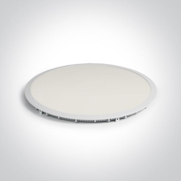 Plafon sufitowy One Light 10148PE/W/C The 40-48W Round Recessed Panels Die Cast