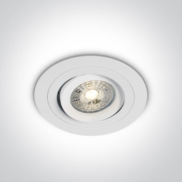 Точковий світильник One Light 11105ABGL/W The Dual Ring Range Aluminium