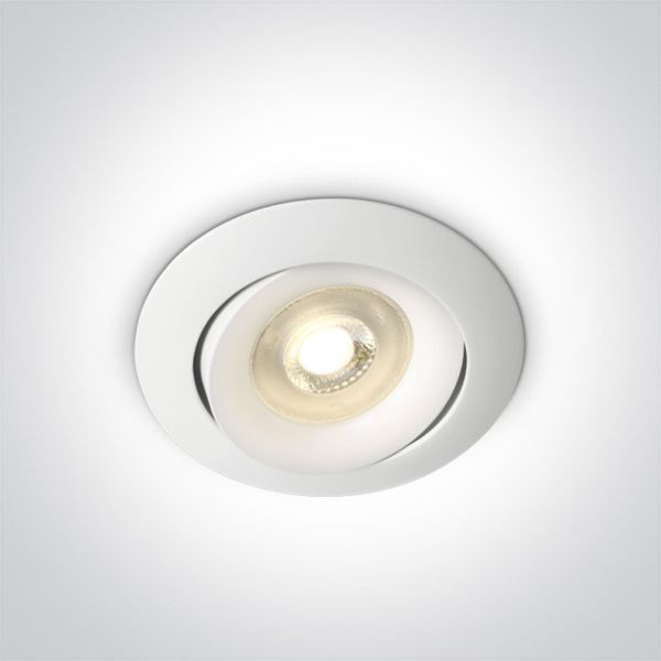 Oprawa punktówa One Light 11105U/W Round Retro Range GU10 Aluminium Round