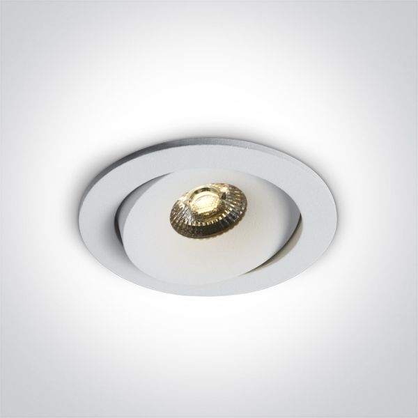 Точковий світильник One Light 11107P/W/V White COB 6,5W CCTV 700mA IP54 Adjustable