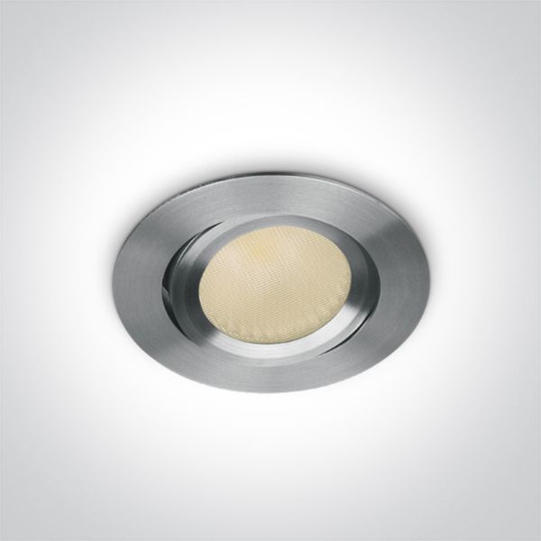 Точковий світильник One Light 11126V/AL/W The COB Round Spots Aluminium