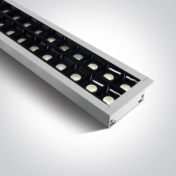 Стельовий світильник One Light 38150BR/W/C Recessed LED Linear Profiles Dark Light