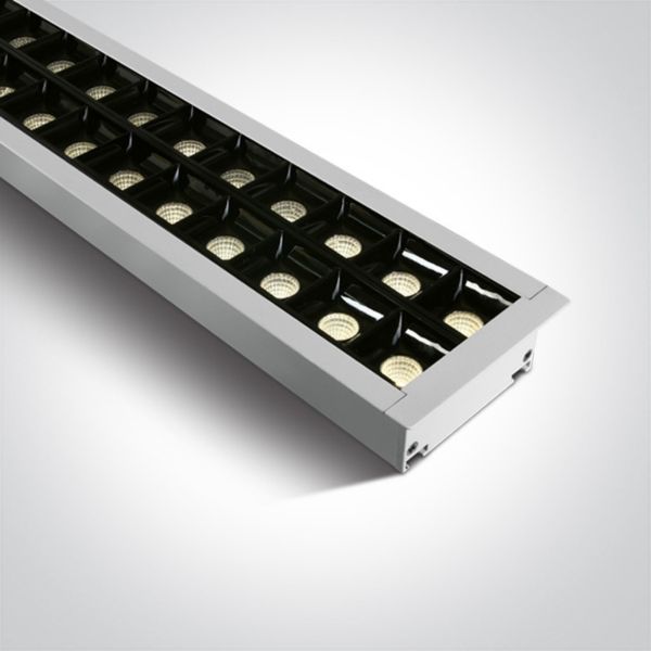 Стельовий світильник One Light 38150BR/W/W Recessed LED Linear Profiles Dark Light
