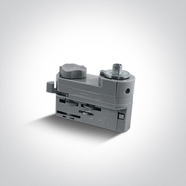 Адаптер для 3-фазного трекового світильника One Light 41002/G 16A Grey Track Adaptor for Track Spots