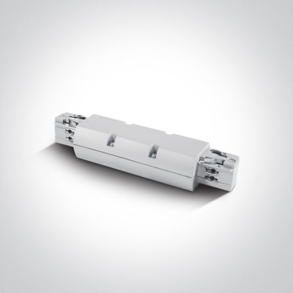 Centralne wejście zasilania 3 fazy One Light 41010/W Rounded Track 16A White connector live for track 40003