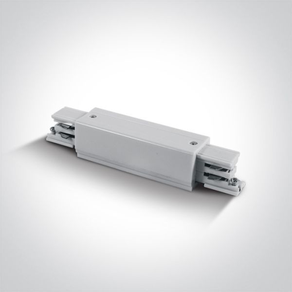 Centralne wejście zasilania 3 fazy One Light 41010A/W Square Track 16A White connector live for track 40003A