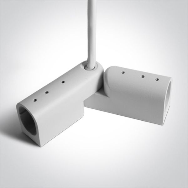 Кутове з'єднання з вводом живлення One Light 42004PE/W White P&P Power Supply Cable Adjustable Corner IP20