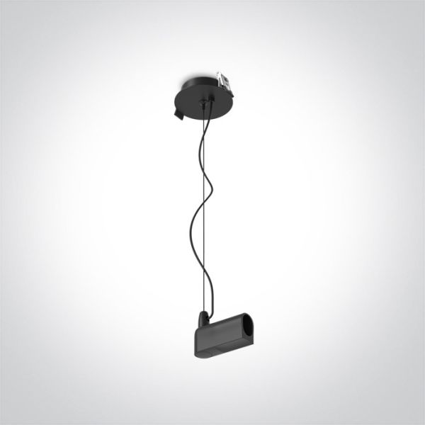 Введення живлення One Light 42004PR/B Black P&P Recessed Base With Power Supply Cable + End Cap IP20