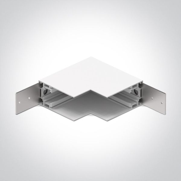 Кутове з'єднання One Light 42012B/W White Corner Wall To Wall (IN) For 42001/42002/42003