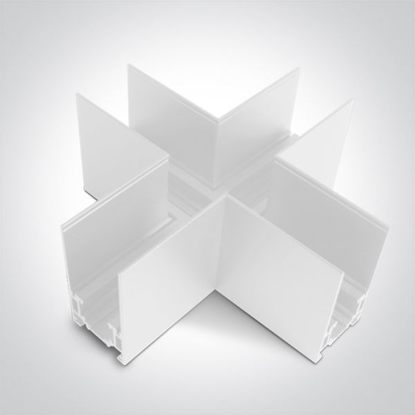 Х-з'єднання One Light 42012E/W White X Connector With Live X Connector For 42001/42002/42003