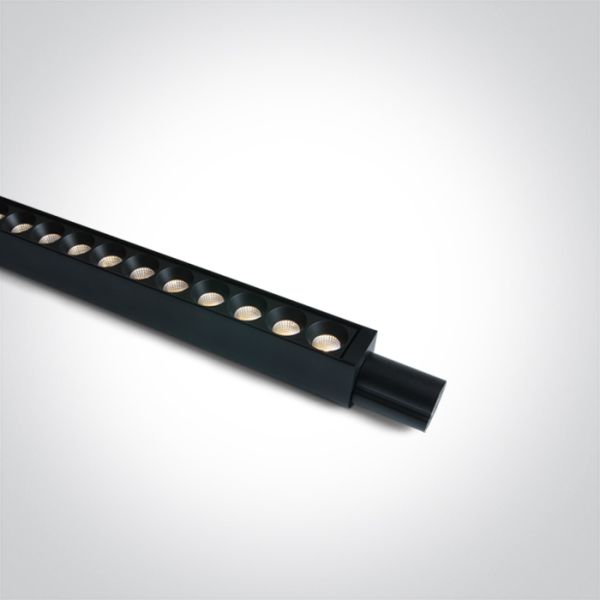 Lampa szynowa magnetyczna One Light 42112PA/B/V Black P&P 15W CCTV 48V IP20