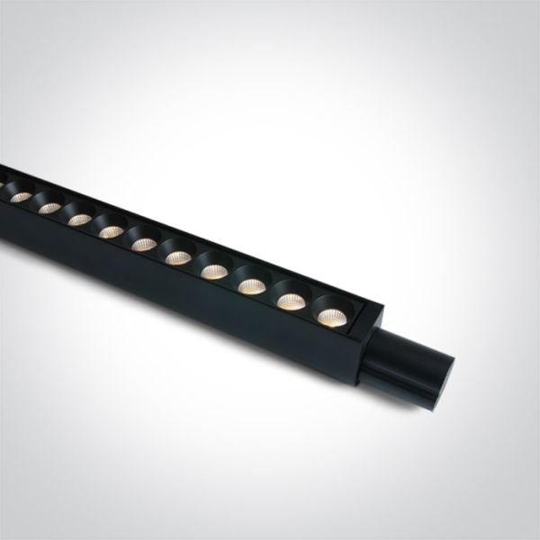 Магнітний трековий світильник One Light 42112PB/B/V Black P&P 24W CCTV 48V IP20