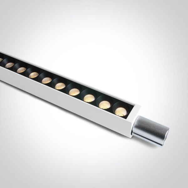 Магнітний трековий світильник One Light 42112PCL/W/V White P&P 32W DALI CCTV 48V IP20