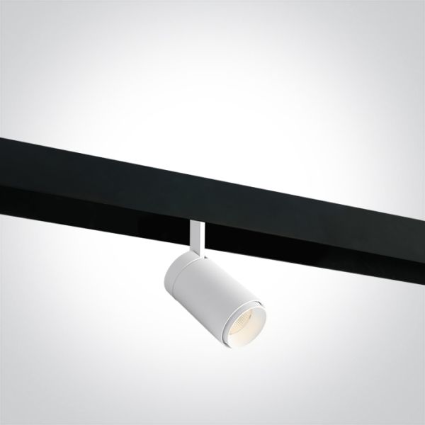 Магнітний трековий світильник One Light 42114A/W/V White 12W CCTV 48V IP20 Adjustable MINI/MIDI/MAXI/P&P