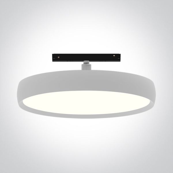 Магнітний трековий світильник One Light 42146L/W/V White 30W DALI CCTV 48V IP20 Plafo UGR19 MINI/MAXI/P&P