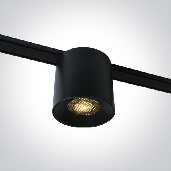 Магнітний трековий світильник One Light 43110F/B/V Black 6W 48V CCTV IP20 Honeycomb Flat Magnetic