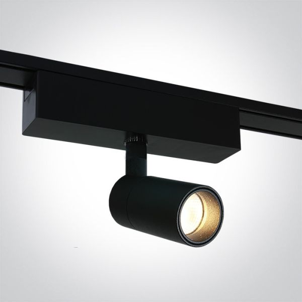Lampa szynowa magnetyczna One Light 43116F/B/V Black 5W 48V CCTV IP20 Adjustable Flat Magnetic