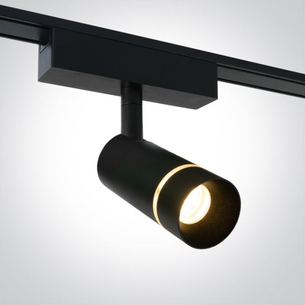 Магнітний трековий світильник One Light 43118FA/B/V Black 7W 48V CCTV IP20 Adjustable Flat Magnetic